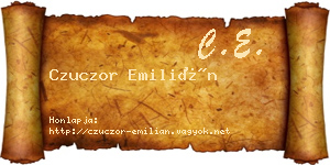 Czuczor Emilián névjegykártya